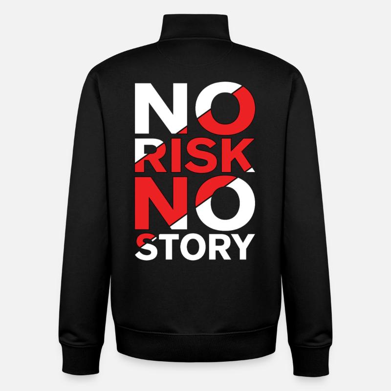 Pas de risque, pas d’histoire - Sweat zippé unisexe en coton bio Stanley/Stella - noir