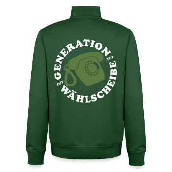 Génération Téléphone Fixe - Sweat zippé unisexe en coton bio Stanley/Stella - vert bouteille - Dos - AI Model Male 185 dark (185cm)