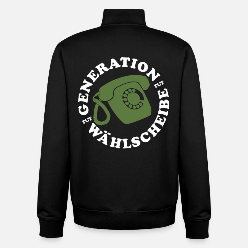 Generation Wählscheibe Festnetz Telefon - Unisex Organic Zip Sweatshirt von Stanley/Stella - Schwarz