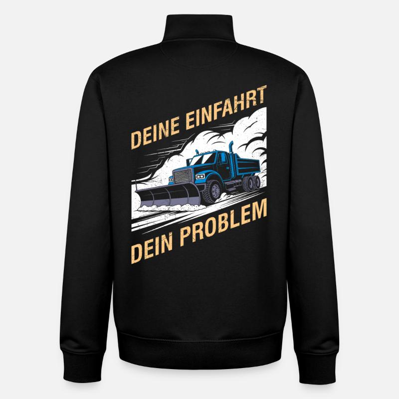 Winterdienst YOUR DRIVEWAY YOUR PROBLEM Lustig - Unisex Organic Zip Sweatshirt von Stanley/Stella - Schwarz