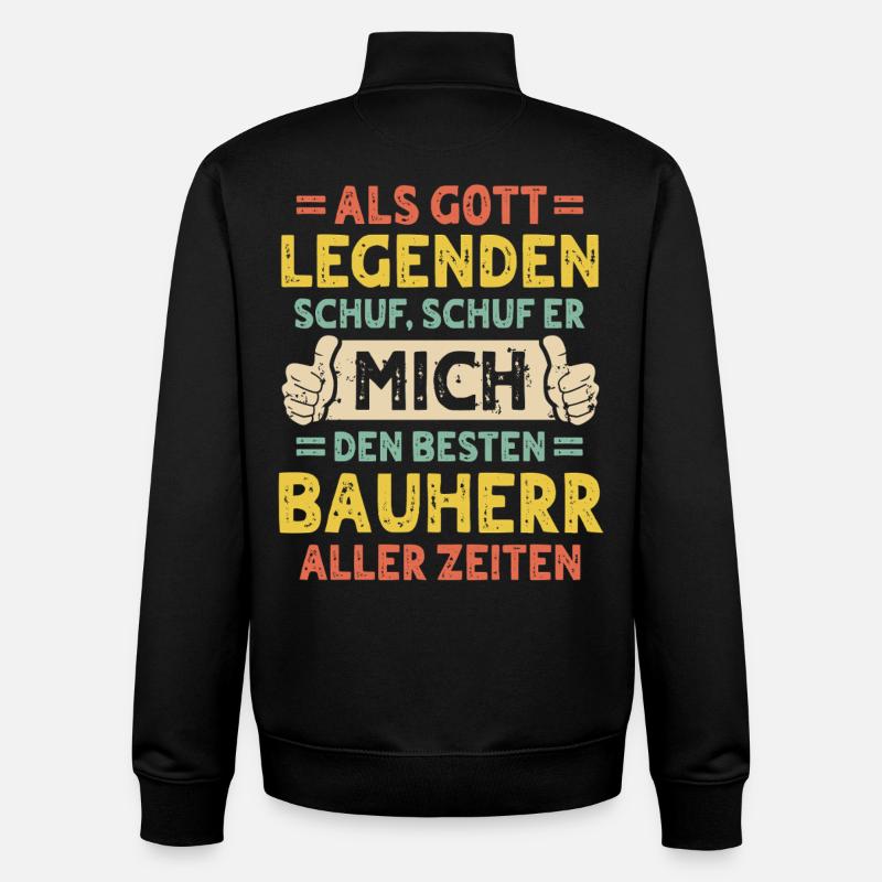 client - Sweat zippé unisexe en coton bio Stanley/Stella - noir