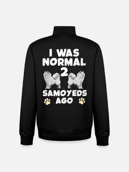 J’étais normal devant deux Samoyèdes - Sweat zippé unisexe en coton bio Stanley/Stella - noir