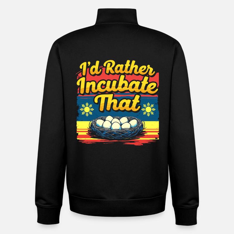 Balut Philippines Je préfère l’incuber - Sweat zippé unisexe en coton bio Stanley/Stella - noir