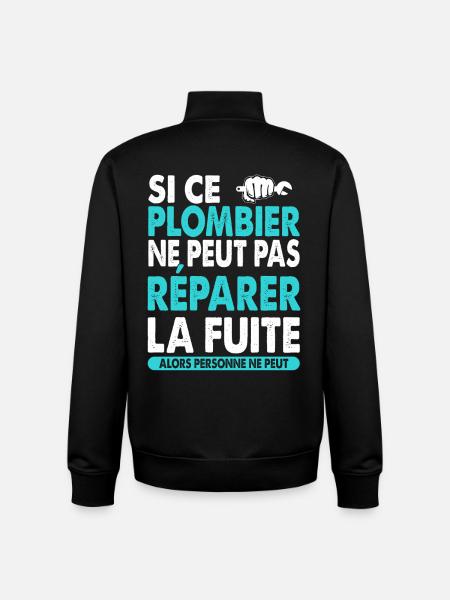 Klempnerberuf-Geschenkidee – lustiger Spruch - Unisex Organic Zip Sweatshirt von Stanley/Stella - Schwarz