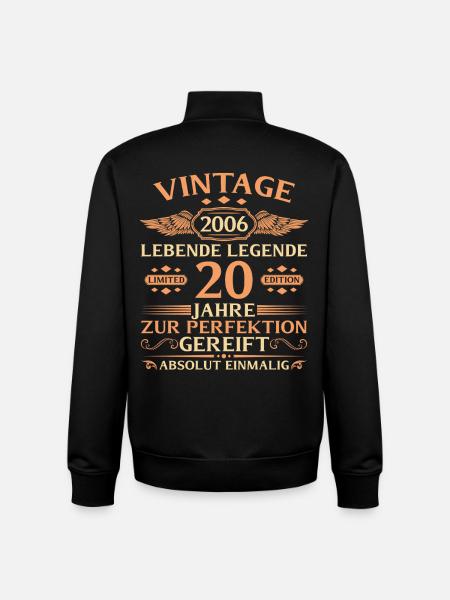 20e anniversaire Année 2006 - Sweat zippé unisexe en coton bio Stanley/Stella - noir