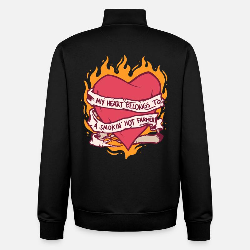 Ehefrau eines Bauern Mutter - Unisex Organic Zip Sweatshirt von Stanley/Stella - Schwarz