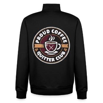 Kaffeeentzug Koffeinfrei Ex-Kaffeetrinker - Unisex Organic Zip Sweatshirt von Stanley/Stella - Schwarz - Hinten - AI Model Male 185 light (185cm)
