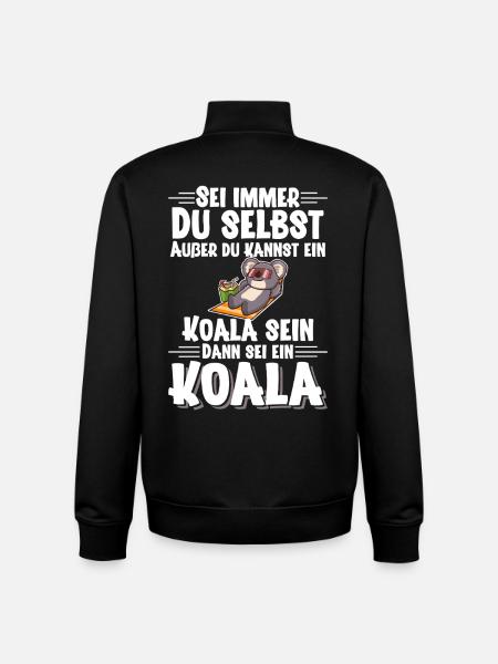 Koala - Sweat zippé unisexe en coton bio Stanley/Stella - noir