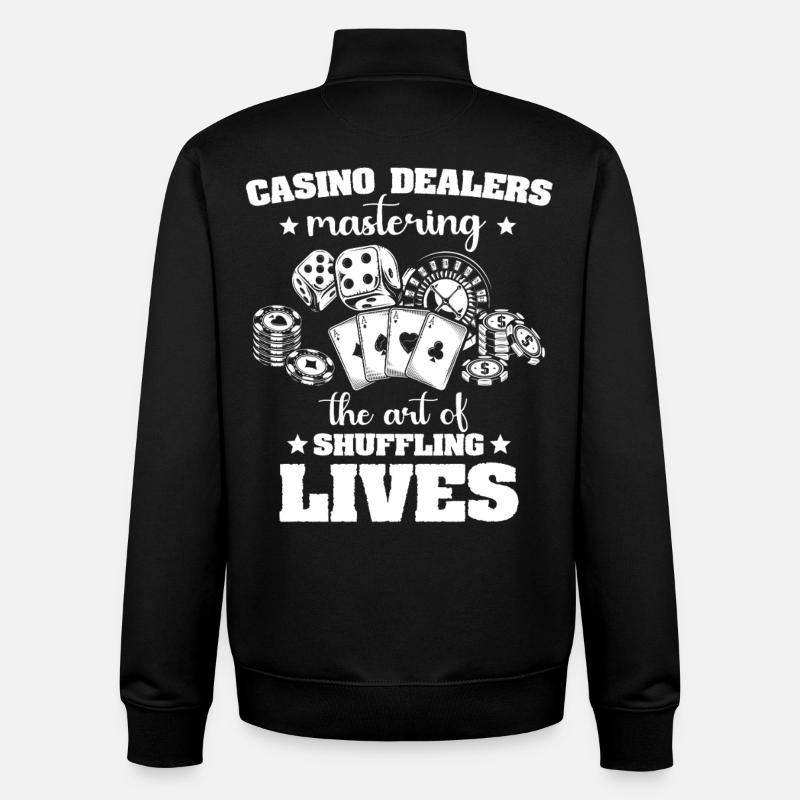 Casino - Sweat zippé unisexe en coton bio Stanley/Stella - noir