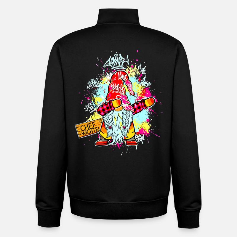 CHEF WICHTEL Dab Graffiti Männlich Xmas - Unisex Organic Zip Sweatshirt von Stanley/Stella - Schwarz