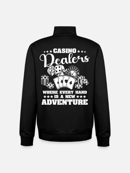 Casino Gambler - Unisex Organic Zip Sweatshirt by Stanley/Stella - black
