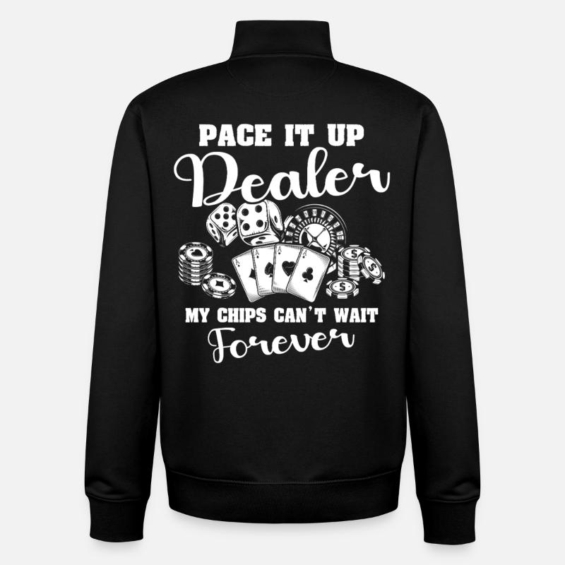 Jeu Casino Casino - Sweat zippé unisexe en coton bio Stanley/Stella - noir