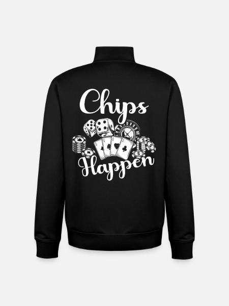 Casino Gambler - Unisex Organic Zip Sweatshirt by Stanley/Stella - black