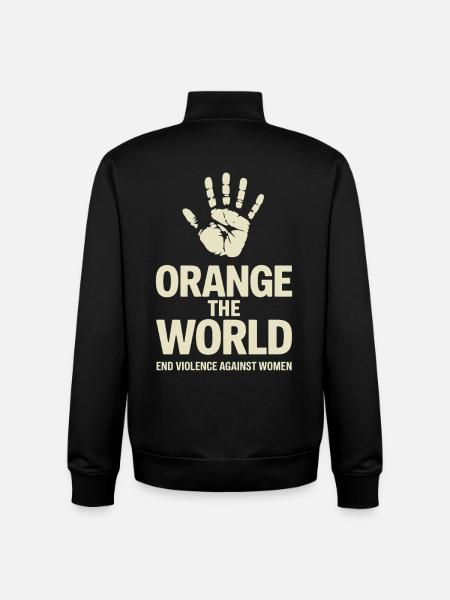 Orange The World - Unisex Organic Zip Sweatshirt von Stanley/Stella - Schwarz
