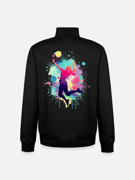 Volleyball player, volleyball, volleyball player - Unisex Organic Zip Sweatshirt by Stanley/Stella - black