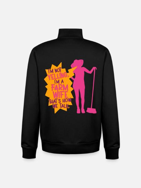 Épouse d’une mère fermière - Sweat zippé unisexe en coton bio Stanley/Stella - noir