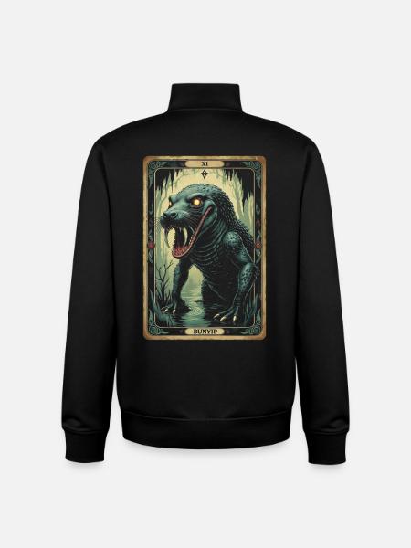 Créatures mythologiques Bunyip - Sweat zippé unisexe en coton bio Stanley/Stella - noir