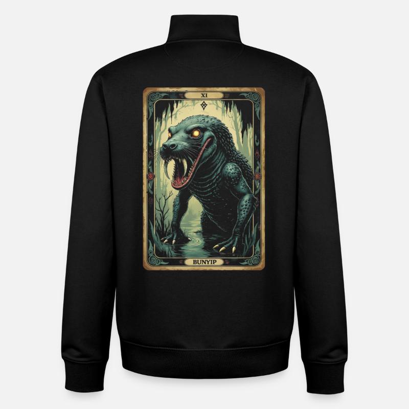 Bunyip Mythological Creatures - Unisex Organic Zip Sweatshirt by Stanley/Stella - black