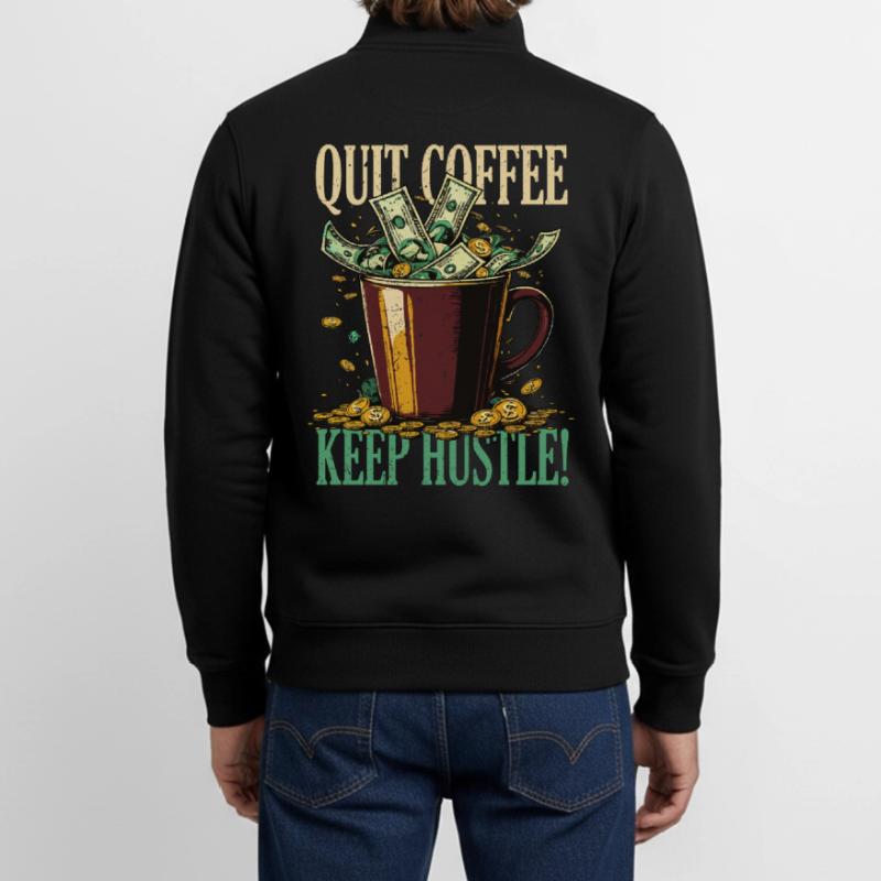 Coffee withdrawal decaffeinated ex-coffee drinker Unisex Organic Zip Sweatshirt by Stanley/Stella