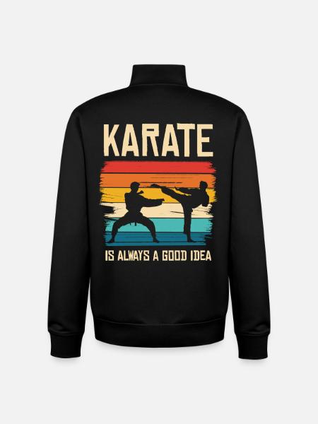 Karate is always a good idea - Unisex Organic Zip Sweatshirt by Stanley/Stella - black