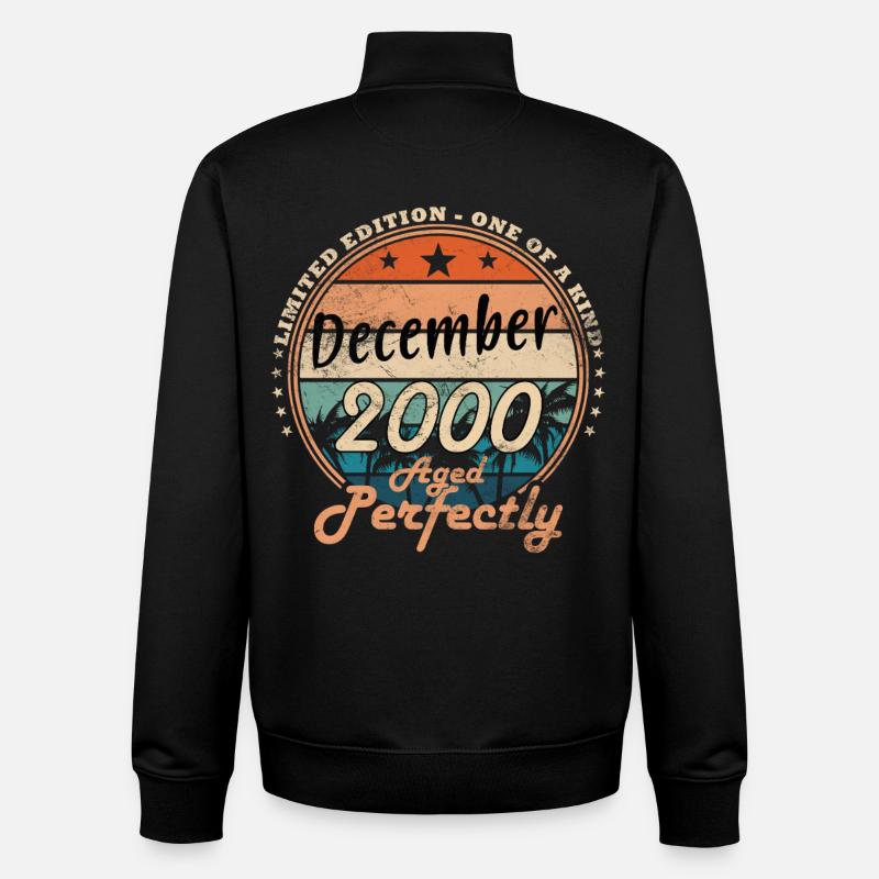 Dezember 2000 Jubiläum 2000 Dezember - Unisex Organic Zip Sweatshirt von Stanley/Stella - Schwarz