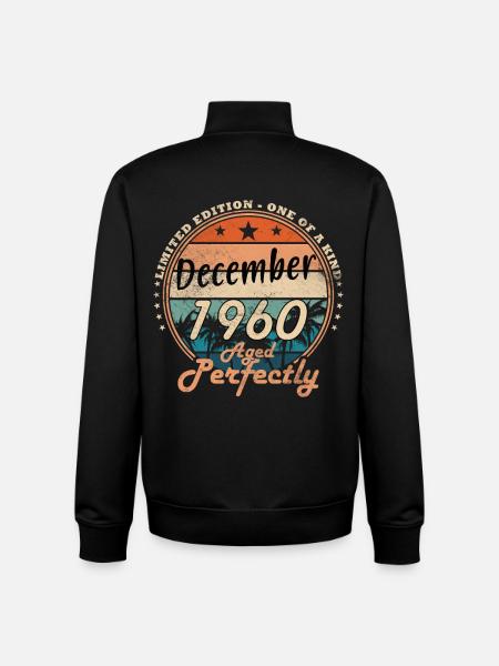 Dezember 1960 - 1960 Dezember - Unisex Organic Zip Sweatshirt von Stanley/Stella - Schwarz