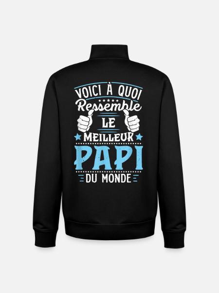 Bester Vater der Welt - Unisex Organic Zip Sweatshirt von Stanley/Stella - Schwarz
