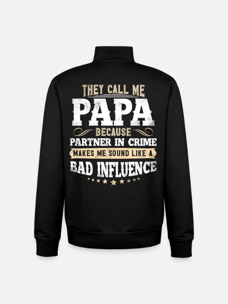 Dad - Unisex Organic Zip Sweatshirt by Stanley/Stella - black