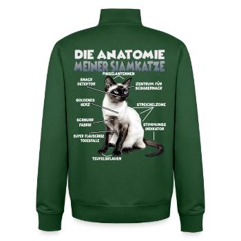 Siamkatzen T | Siamkatze Katzen Siam Katzenhalter - Unisex Organic Zip Sweatshirt von Stanley/Stella - Flaschengrün - Hinten - AI Model Male 185 dark (185cm)