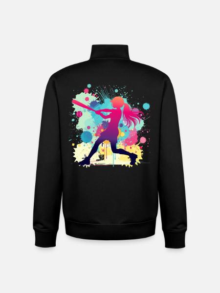 Softballer, Softball, Softball player - Unisex Organic Zip Sweatshirt by Stanley/Stella - black