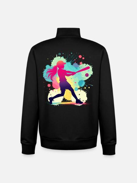 Softballer, Softball, Softball player - Unisex Organic Zip Sweatshirt by Stanley/Stella - black