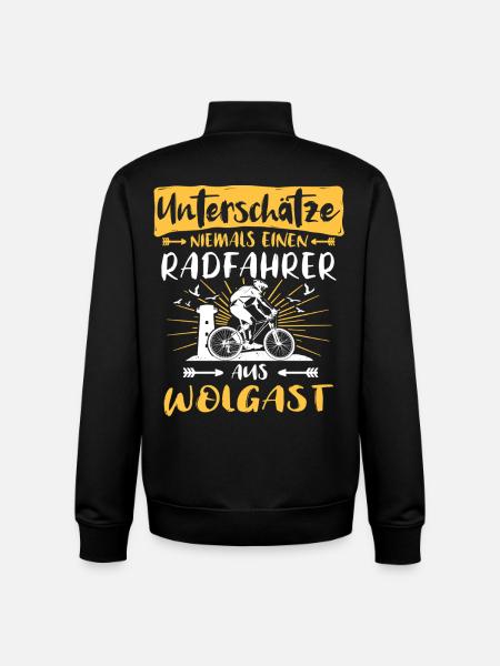 Wolgast Cyclists Wolgaster - Unisex Organic Zip Sweatshirt by Stanley/Stella - black