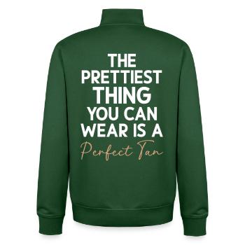  Spray Tan Tech Oil Machine Kit Spray Tanning - Unisex Organic Zip Sweatshirt by Stanley/Stella - bottle green - Back - AI Model Male 185 dark (185cm)