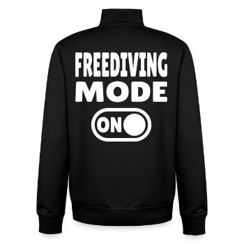 Freediving Mode ON - Taucher - Unisex Organic Zip Sweatshirt von Stanley/Stella - Schwarz - Hinten - AI Model Male 185 light (185cm)
