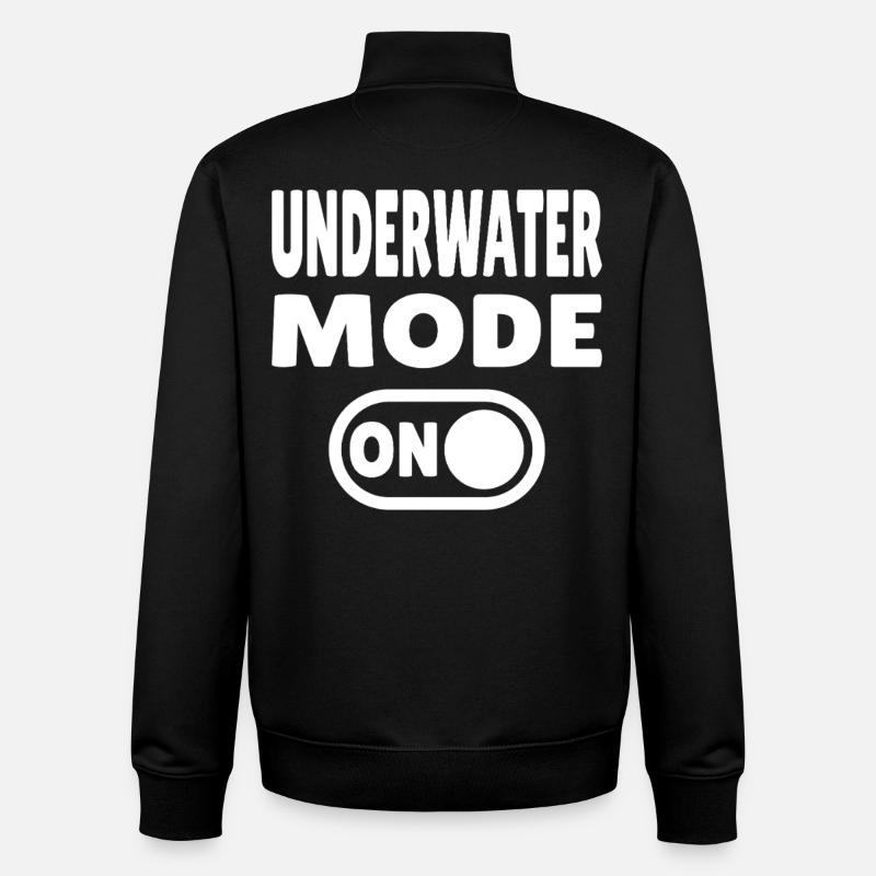 Underwater Mode ON - Unisex Organic Zip Sweatshirt by Stanley/Stella - black
