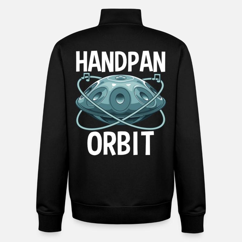 Orbite Handpan - Sweat zippé unisexe en coton bio Stanley/Stella - noir