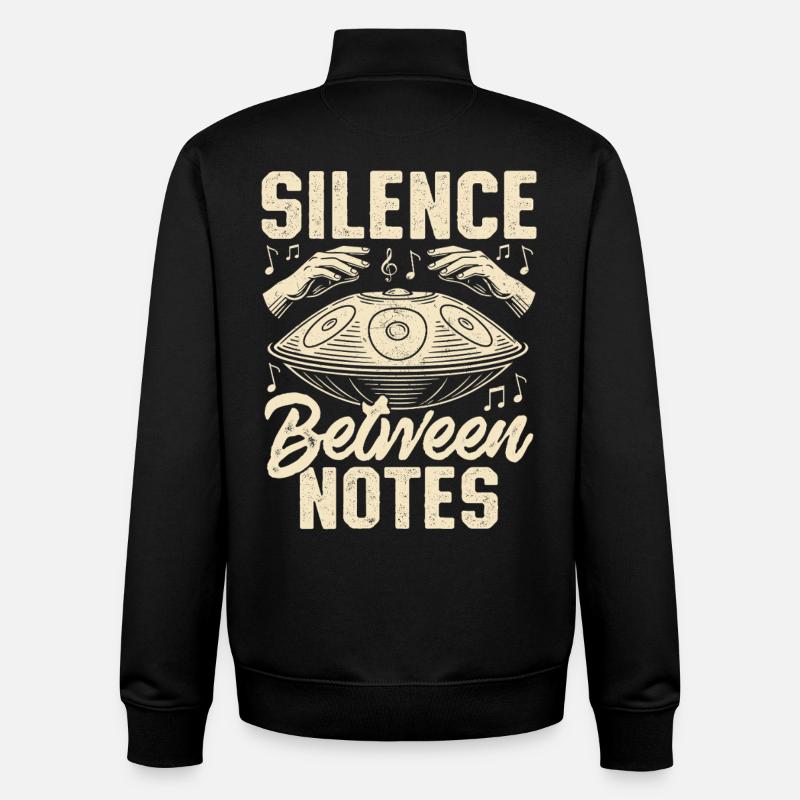 Silence Between Notes - Unisex Organic Zip Sweatshirt by Stanley/Stella - black
