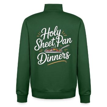 Nutritionniste Dîners en feuille Sainte Nutrition - Sweat zippé unisexe en coton bio Stanley/Stella - vert bouteille - Dos - AI Model Male 185 dark (185cm)