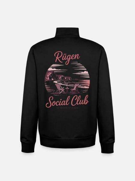 Rügen Baltic Sea Design Beach Holiday - Unisex Organic Zip Sweatshirt by Stanley/Stella - black