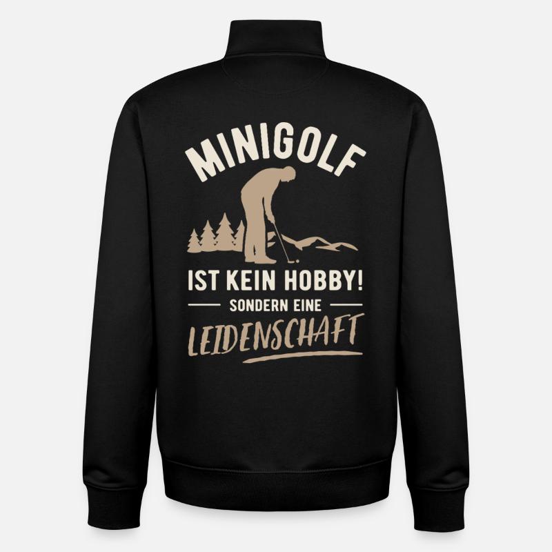 Minigolf | Kein Hobby sondern Leidenschaft - Unisex Organic Zip Sweatshirt by Stanley/Stella - black