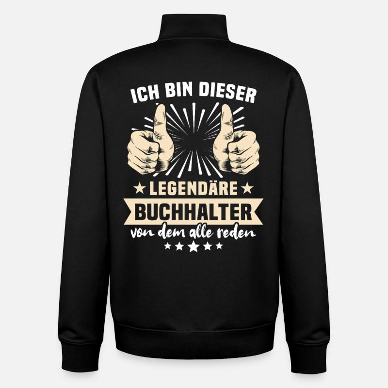 Buchhalter Sprüche - Unisex Organic Zip Sweatshirt von Stanley/Stella - Schwarz