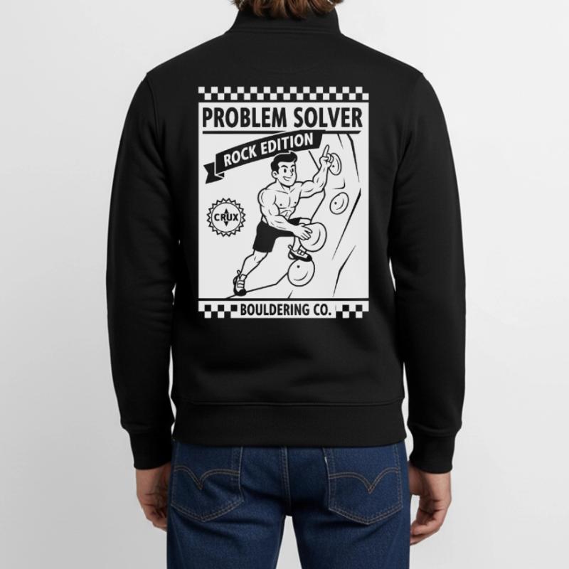 Problem Solver Rock Edition Climbing Wall Fun Sweat zippé unisexe en coton bio Stanley/Stella