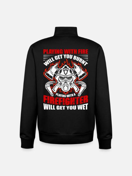 Fire brigade - Unisex Organic Zip Sweatshirt by Stanley/Stella - black