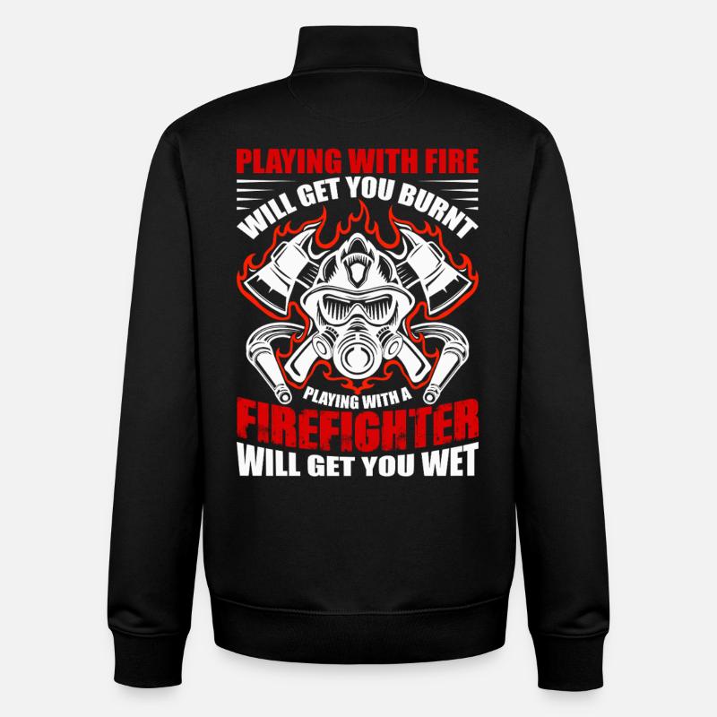 Fire brigade - Unisex Organic Zip Sweatshirt by Stanley/Stella - black