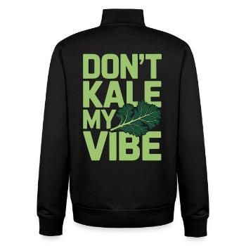 Nutritionist Don't Kale My Vibe Health Coach - Unisex Organic Zip Sweatshirt von Stanley/Stella - Schwarz - Hinten - AI Model Male 185 light (185cm)