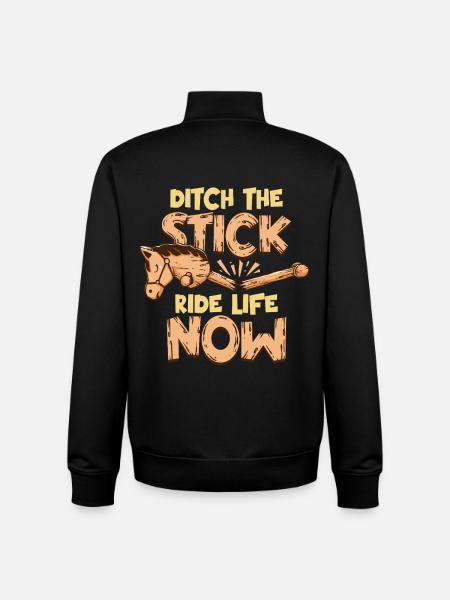 Anti Hobby Horsing - Unisex Organic Zip Sweatshirt by Stanley/Stella - black