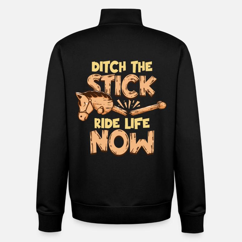 Anti Hobby Horsing - Unisex Organic Zip Sweatshirt von Stanley/Stella - Schwarz