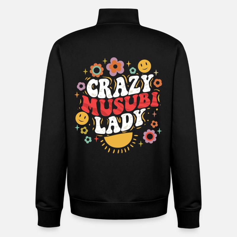Crazy Musubi Lady - Unisex Organic Zip Sweatshirt von Stanley/Stella - Schwarz
