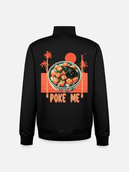 Poke Me Sushi Bowl - Unisex Organic Zip Sweatshirt by Stanley/Stella - black
