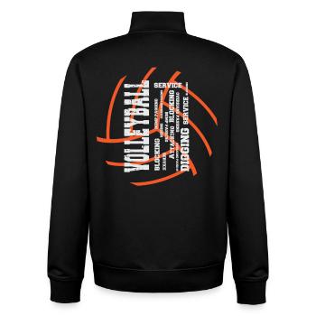 Basket-ball Joueurs de basket-ball - Sweat zippé unisexe en coton bio Stanley/Stella - noir - Dos - AI Model Male 185 light (185cm)